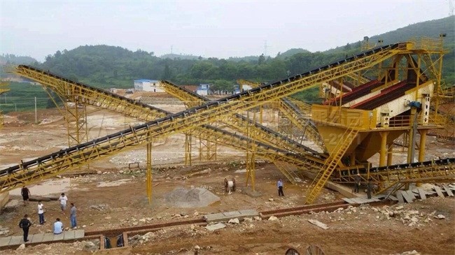 貴州時產(chǎn)450噸中佳攪拌站砂石生產(chǎn)線圖