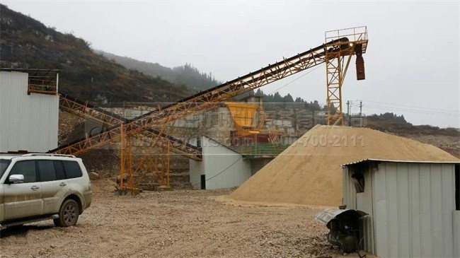 制砂生產(chǎn)現(xiàn)場(chǎng)