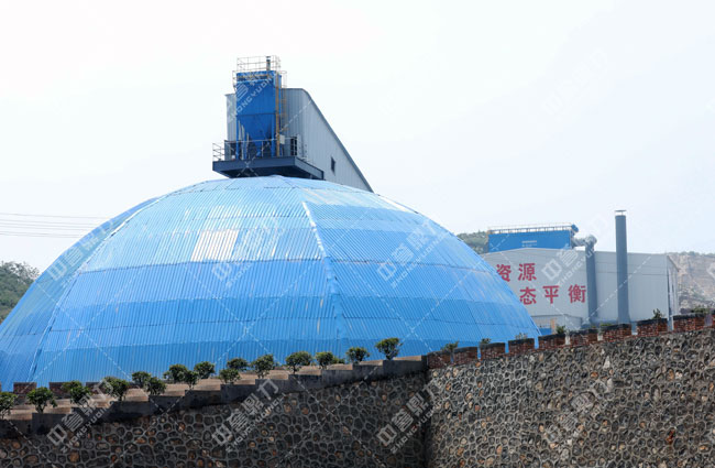 衛(wèi)輝市資源有限公司時(shí)產(chǎn)3000噸骨料生產(chǎn)線儲(chǔ)料倉(cāng)