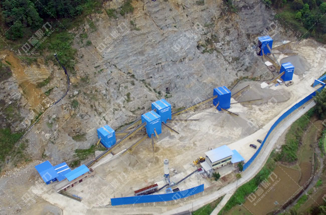 碎石制砂生產(chǎn)線現(xiàn)場