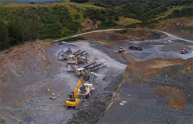 移動石子生產(chǎn)線現(xiàn)場