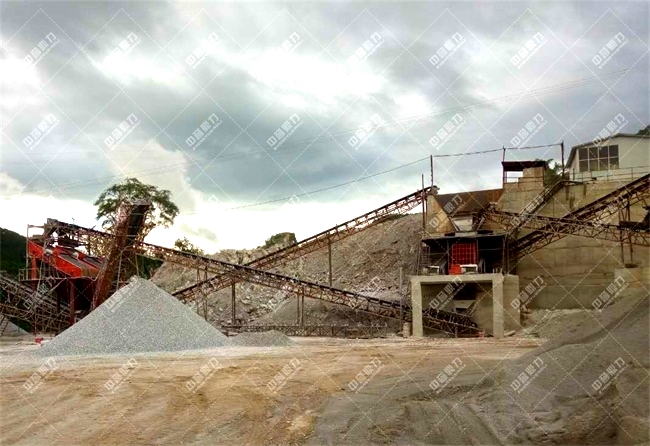 小型石子生產(chǎn)線現(xiàn)場