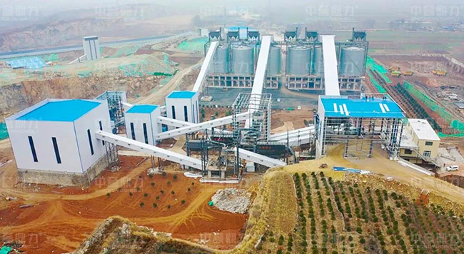 時(shí)產(chǎn)1000噸石子生產(chǎn)線建設(shè)中